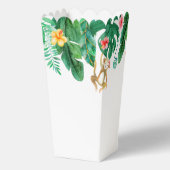 Tropisch Bloemen Oerwoud Dieren Kids Verjaardagsfe Bedankdoosjes (Achterkant)