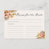 Tropisch Bloemen Recept voor de Bruid Informatiekaartje (Voorkant)
