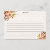 Tropisch Bloemen Recept voor de Bruid Informatiekaartje (Achterkant)