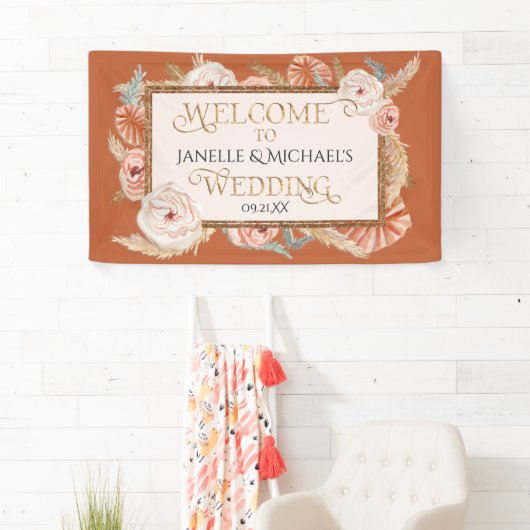 Tropisch Bloemen Roos Goudverbrand Sinaasappel Pam Spandoek (Insitu)