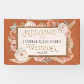 Tropisch Bloemen Roos Goudverbrand Sinaasappel Pam Spandoek (Horizontaal)