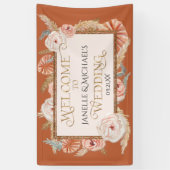 Tropisch Bloemen Roos Goudverbrand Sinaasappel Pam Spandoek (Verticaal)