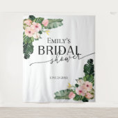 Tropisch Bloemen Vrijgezellenfeest Achtergrond Fot Wandkleed (Voorkant)