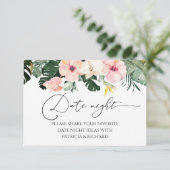 Tropisch Bloemen Vrijgezellenfeest Datum Nacht Jar RSVP Kaartje (Staand voorkant)