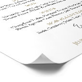 Tropisch Bloemen Vrijgezellenfeest Drinken Menu Si Poster (Hoek)