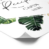 Tropisch Bloemen Vrijgezellenfeest Recept Kaarten  Poster (Hoek)