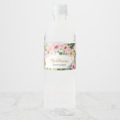 Tropisch bloemenaloha-Baby shower Waterfles Etiket (Voorkant)
