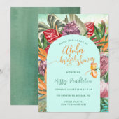 Tropisch bloemenaloha-Vrijgezellenfeest Kaart (Voorkant / Achterkant)