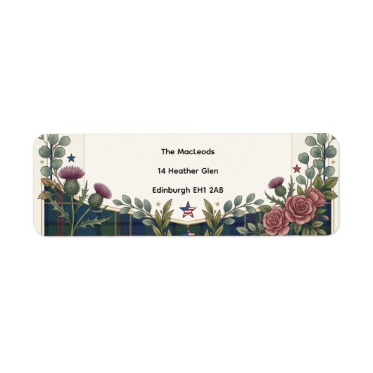 Tropisch bloemendecor bruiloft retouradreslabel etiket (Voorkant)