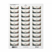 Tropisch bloemendecor bruiloft retouradreslabel etiket (Full Sheet)