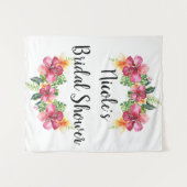 Tropisch bloemendek hibiscus botanische luau achte wandkleed (Voorkant (horizontaal))