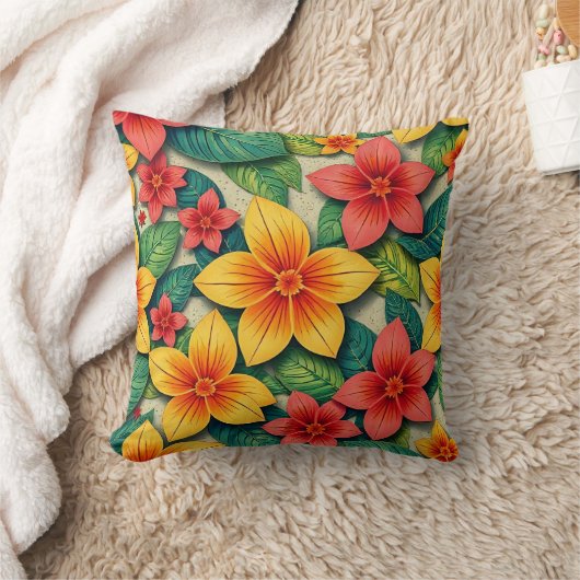 tropisch bloemendesign kussen (Deken)