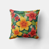 tropisch bloemendesign  kussen (Achterkant)