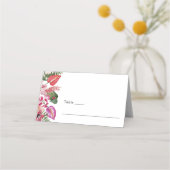 Tropisch Bloemendesign Plaatskaartje (Voorkant)