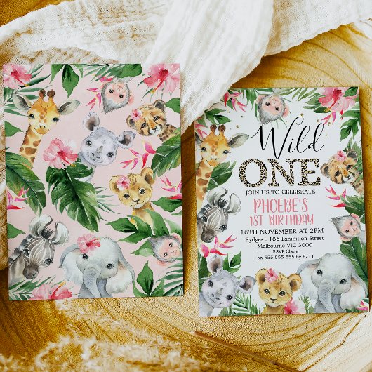 Tropisch bloemendierentuin Dieren Wilde één verjaa Kaart