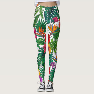 Tropisch Bloemendjunglepatroon Leggings