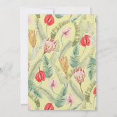 Tropisch bloemenfruit Waterverf repetitie diner Kaart (Achterkant)