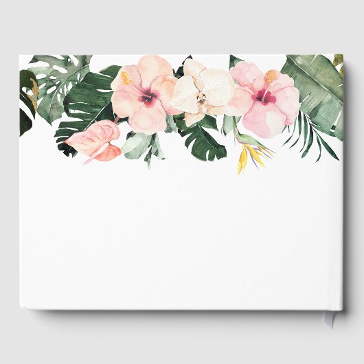 Tropisch Bloemengastenboek Bruidsdouche Gastenboek (Achterkant)