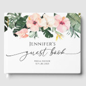 Tropisch Bloemengastenboek Bruidsdouche Gastenboek (Voorkant)