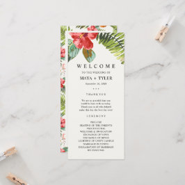 Tropisch Bloemengroen Huwelijksprogramma
