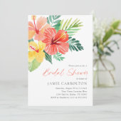 Tropisch bloemenhibiscus-Vrijgezellenfeest Kaart (Staand voorkant)