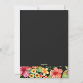 Tropisch bloemenkader kaart (Achterkant)