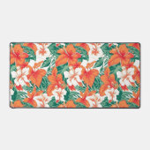Tropisch bloemenpatroon Hawaiiaanse vibe Bureaumat (Voorkant)