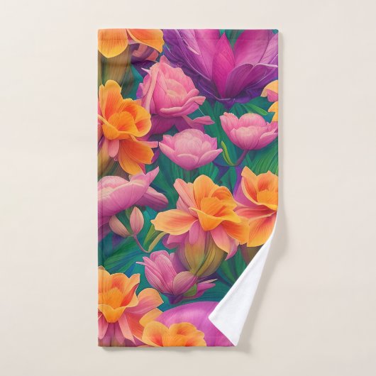 Tropisch bloemenpatroon in Hawaiian Bad Handdoek (Handdoek)