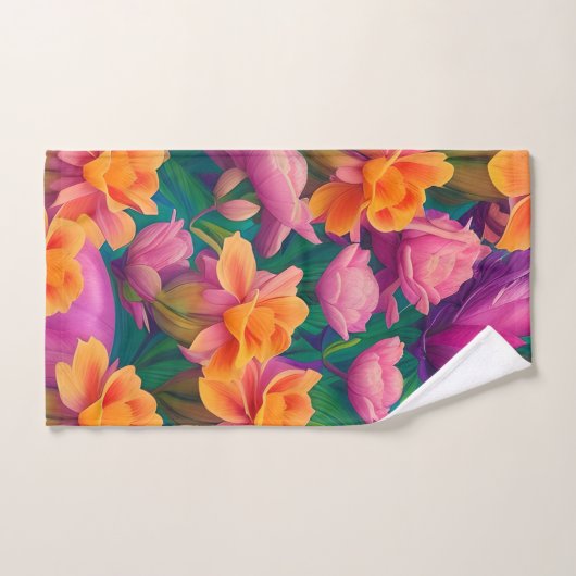 Tropisch bloemenpatroon in Hawaiian Bad Handdoek (Handdoek)