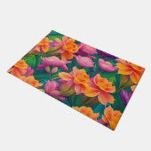 Tropisch bloemenpatroon in Hawaiian Deurmat (Schuin)