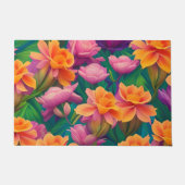 Tropisch bloemenpatroon in Hawaiian Deurmat (Voorkant)