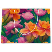 Tropisch bloemenpatroon in Hawaiian Groot Cadeauzakje (Voorkant)