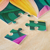 Tropisch bloemenpatroon in Hawaiian Legpuzzel (Zijkant)