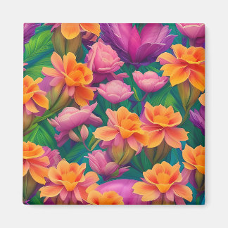 Tropisch bloemenpatroon in Hawaiian Magneet