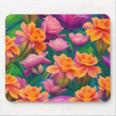 Tropisch bloemenpatroon in Hawaiian Muismat (Voorkant)