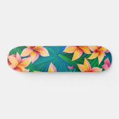 Tropisch bloemenpatroon in Hawaiian Persoonlijk Skateboard (Horizontaal)