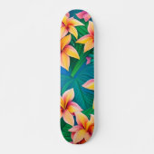 Tropisch bloemenpatroon in Hawaiian Persoonlijk Skateboard (Voorkant)