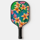 Tropisch bloemenpatroon in Hawaiian Pickleball Paddle (Voorkant)