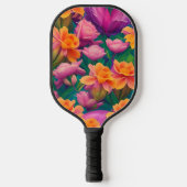 Tropisch bloemenpatroon in Hawaiian Pickleball Paddle (Voorkant)
