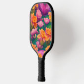 Tropisch bloemenpatroon in Hawaiian Pickleball Paddle (Links)