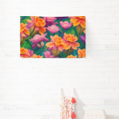 Tropisch bloemenpatroon in Hawaiian Spandoek (Insitu)