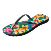 Tropisch bloemenpatroon in Hawaiian Teenslippers (Schuin)