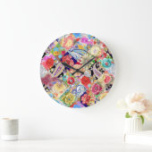 Tropisch bloemenpatroon, levendige kleuren. grote klok (Huis)