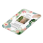 Tropisch bloemenroze Levensviering foto Magneet (Linkerzijde)