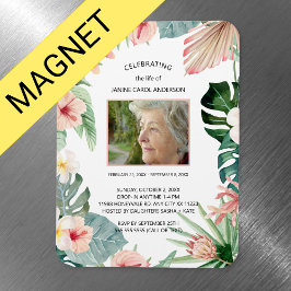 Tropisch bloemenroze Levensviering foto Magneet