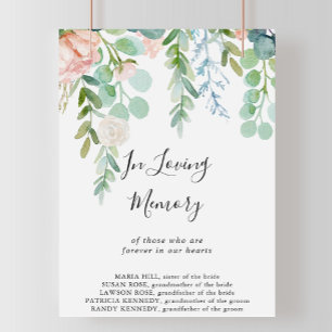 Tropisch bloemenschild 'Ter liefdevolle herinnerin Poster