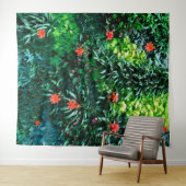 Tropisch bloemenschildering voor strand eiland | W Wandkleed (In Situ (horizontaal))