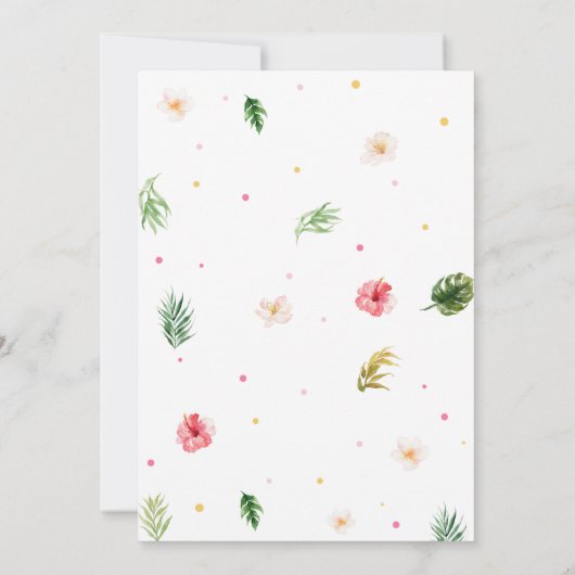 Tropisch bloemig ananas Baby shower Kaart (Achterkant)