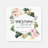 Tropisch Bloemig Bruiloft Bridal Shower Servet (Voorkant)