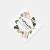 Tropisch Bloemig Bruiloft Bridal Shower Servet (Hoek)
